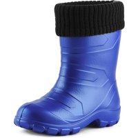 Ladeheid Kinder Mädchen Jungen federleichte EVA Thermo Gummistiefel gefüttert LA845KIDS (Kornblume2727c/Schwarz, 30 EU) von LADEHEID