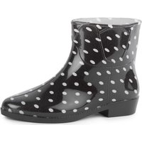 Ladeheid Kurze Gummistiefel Damen Elegant Regenstiefel Damen mit Muster LAZT201802 (Muster-4, 38 EU) von LADEHEID