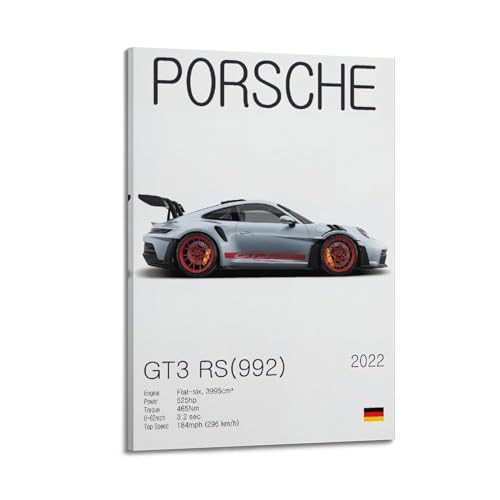LADV 2022 Super Racing Car Poster 911 GT3 RS Sport Car Dekorative Malerei Leinwand Wandkunst Bild 20 x 30 cm von LADV