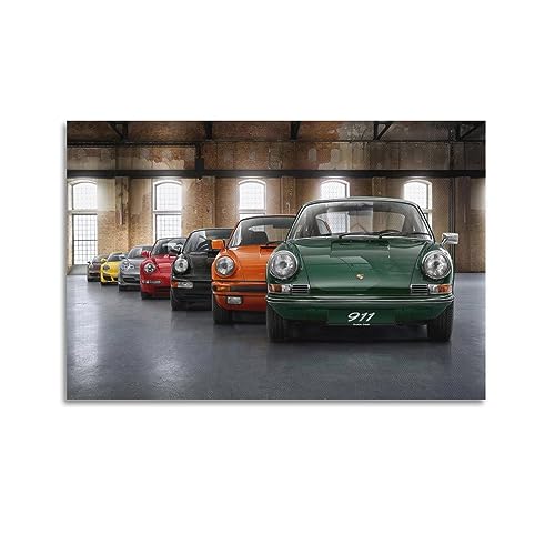 LADV 911 Collection Classic Race Cars Vintage Range Sieben Farben Sportwagen Dekorative Malerei Leinwand Wandbild Bild 60 x 90 cm von LADV
