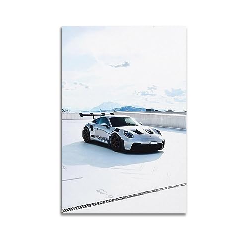 LADV 911 GT3 RS Rennwagen Supersportwagen, dekoratives Gemälde, Leinwand, Wandkunst, Bild, 60 x 90 cm von LADV