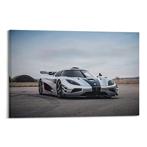 LADV Hypercar Poster für Koenigsegg One1 Sportwagenrennen, dekoratives Gemälde, Leinwand, Wandkunst, Bild, 30 x 45 cm von LADV