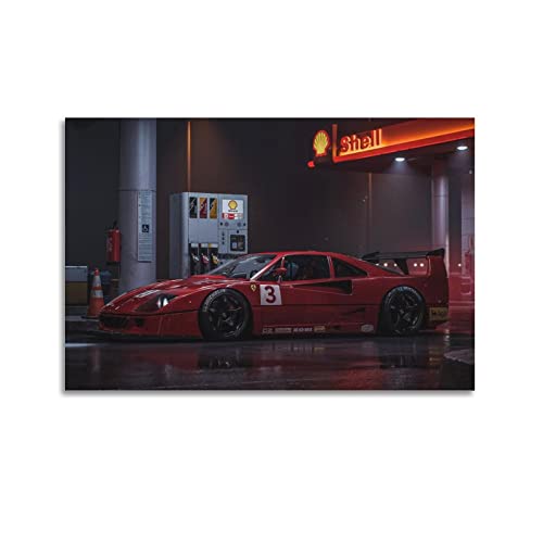 LADV Klassisches Rennwagen-Poster für Ferrari F40 Sportwagen, dekoratives Gemälde, Leinwand, Wandkunst, Bild, 40 x 60 cm LADV Klassisches Rennwagen-Poster für Ferrari F40 Sportwagen, dekoratives Gemälde, Leinwand, Wandkunst, Bild, 40 x 60 cm von LADV