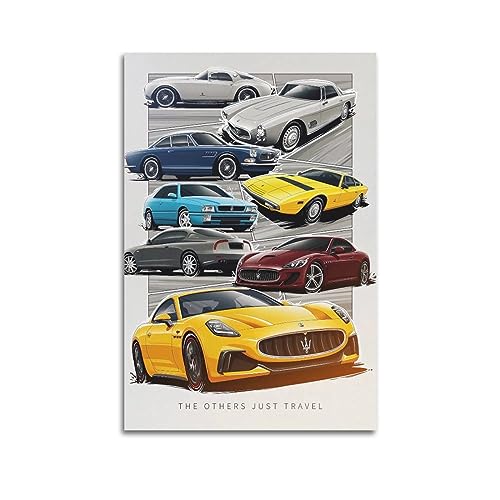 LADV Klassisches italienisches Sportwagen-Poster für Maserati-Rennwagen-Kollektion, dekoratives Gemälde, Leinwand, Wandkunst, Bild, 30 x 45 cm LADV Klassisches italienisches Sportwagen-Poster für Maserati-Rennwagen-Kollektion, dekoratives Gemälde, Leinwand, Wandkunst, Bild, 30 x 45 cm von LADV