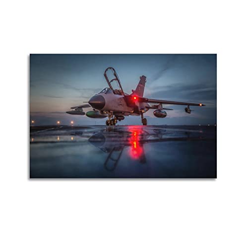 LADV Poster Panavia Tornado, Motiv: Jagdflugzeug, dekoratives Gemälde, Leinwand, Wandkunst, Bild, 60 x 90 cm von LADV