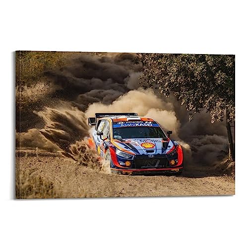 LADV Rally WRC Sportwagen-Poster I20 Sportwagen Sand Drift Dekorative Malerei Leinwand Wandkunst Bild 30 x 45 cm von LADV