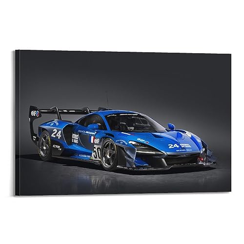 LADV Rennwagen-Poster für McLaren Senna GTR LM Sportwagen, dekoratives Gemälde, Leinwand, Wandkunst, Bild, 30 x 45 cm von LADV