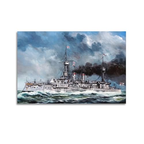 LADV Vintage Schlachtschiff Poster 1903 Deutschland SMS Brandenburg Dekorative Malerei Leinwand Wandkunst Bild 30 x 45 cm LADV Vintage Schlachtschiff Poster 1903 Deutschland SMS Brandenburg Dekorative Malerei Leinwand Wandkunst Bild 30 x 45 cm von LADV