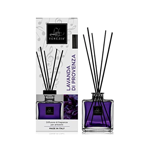 Raumduft mit Stäbchen - Raumduft Diffuser - Lavendel – 100 ml - Diffuser mit Stäbchen - Diffuser für Aromatherapie – Lady Venezia – Made in Italy von LADY VENEZIA