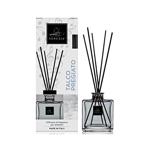 Raumduft mit Stäbchen - Raumduft Diffuser - Talkum – 100 ml - Diffuser mit Stäbchen - Diffuser für Aromatherapie – Lady Venezia – Made in Italy von LADY VENEZIA