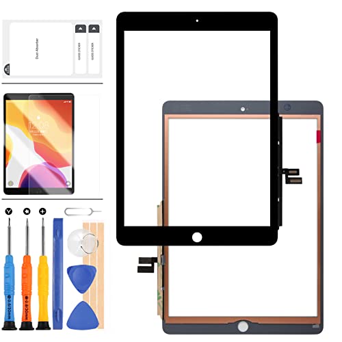 10,2 Zoll Bildschirm Ersatz Compatible für iPad 7 2019 A2197 A2198 A2200 iPad 8 2020 A2270 A2428 A2429 Touch Screen Digitizer Glas Teile für iPad 7 iPad 8 7th Gen Touchscreen Kits (schwarz) von LADYSON