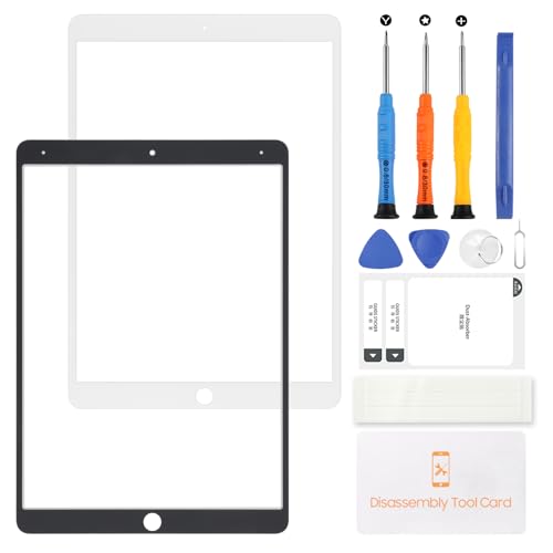 Ersatz-LCD-Display Compatible für iPad Air 3 2019 3. Generation A2152 A2123 A2153 A2154 Front-Außenglas, Reparatur-Set mit Werkzeug (kein Touchscreen-Digitizer) (weiß) von LADYSON