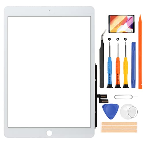 Ersatzdisplay Kompatibel für iPad 9 (9. Generation) für iPad 10.2 2021 Touch Glas Panel Digitizer Modell A2602 A2603 A2604 A2605 Reparaturset mit Displayschutzfolie und Werkzeug (weiß) von LADYSON