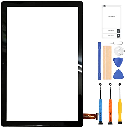 Ersatzdisplay für Dragon Touch Notepad 102, 25,7 cm (10,1 Zoll), für Dragon Touch Notepad102 Touchscreen, Digitizer-Panel, Sensor, Glas, vollständiges Reparatur-Set mit Werkzeug (Version B, Schwarz) von LADYSON