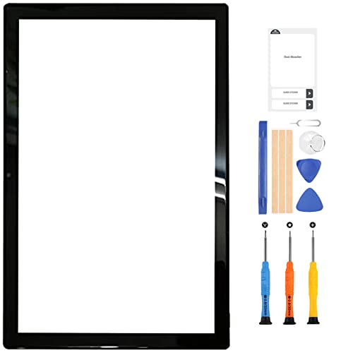 Ersatzdisplay für Dragon Touch Notepad 102, 25,7 cm (10,1 Zoll), für Dragon Touch Notepad102 Touchscreen, Digitizer-Panel, Sensor, Glas, vollständiges Reparatur-Set mit Werkzeugen, Version A, Schwarz von LADYSON