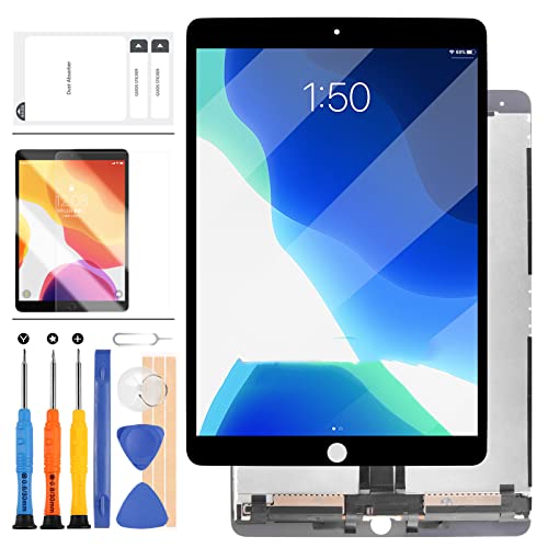 Kompatibel Für iPad Pro 26,7 cm (10,5 Zoll) 2017 A1701 A1709 LCD Display Touchscreen Montage Ersatzteile, Tablet Frontpanel & LCD Bildschirm Reparatur mit Werkzeug + Displayschutzfolie (schwarz) von LADYSON