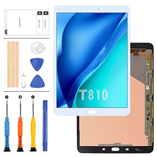 LADYSON Bildschirm-Ersatz für Samsung Galaxy Tab S2 9.7 T815 T810 T813 LCD-Display Touchscreen Digitizer Vollmontage Matrix Sensor Glas Lens Kits mit kostenlosen Reparaturwerkzeugen (Original weiß) von LADYSON