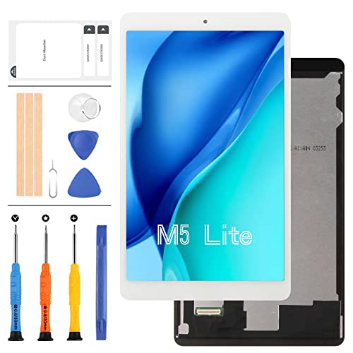 LADYSON Ersatzbildschirm für Huawei MediaPad M5 Lite 8 JDN2-W09 2020 Tablet LCD Display Touch Digitizer Assembly Full Glass Panel Repair Kits, mit kostenlosem Werkzeug (weiß) von LADYSON