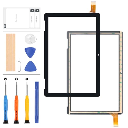 LADYSON Für Onn 25,7 cm (10,1 Zoll) Tablet 2APUQW1027 Ersatzbildschirm Modell 100011886 Touch Screen Glas Panel Lens Parts Kits, mit kostenlosem Reparaturwerkzeug von LADYSON