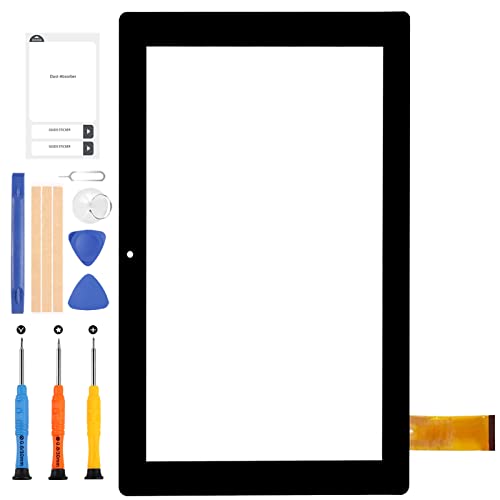 LADYSON Touchscreen-Digitizer / Glasscheibe, 25,7 cm (10,1 Zoll) für FUSION5 FWIN232 Plus 54-polige Touchscreen-Digitizer / Ersatz-Sensor-Tablet-Reparatur-Set + gratis Werkzeug von LADYSON