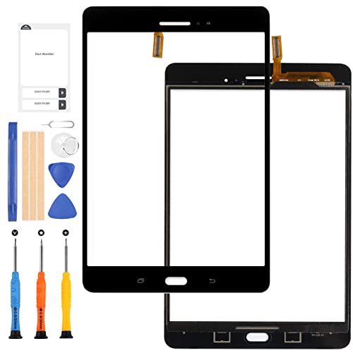 LADYSON Touchscreen-Digitizer für Samsung Galaxy Tab A 8 Zoll T355 T357 SM-T355 SM-T357 Touchscreen Digitizer Sensor Glas Panel Tablet Ersatzteil-Kits, inklusive gratis Reparaturwerkzeuge (schwarz) von LADYSON