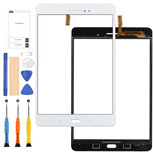 LADYSON Touchscreen-Digitizer für Samsung Galaxy Tab A 8 Zoll T355 T357 SM-T355 SM-T357 Touchscreen Digitizer Sensor Glas Panel Tablet Ersatzteil-Kits, inklusive gratis Reparaturwerkzeuge (weiß) von LADYSON