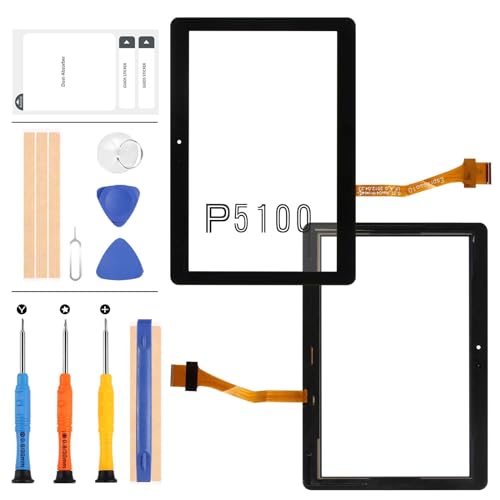 LADYSON Ersatzbildschirm für Samsung Galaxy Tab2 Tab 2 P5100 GT-P5100 P5110 P5113 N8000 Touchscreen Digitizer Glas Panel Sensor Reparaturteile Kits (schwarz) von LADYSON