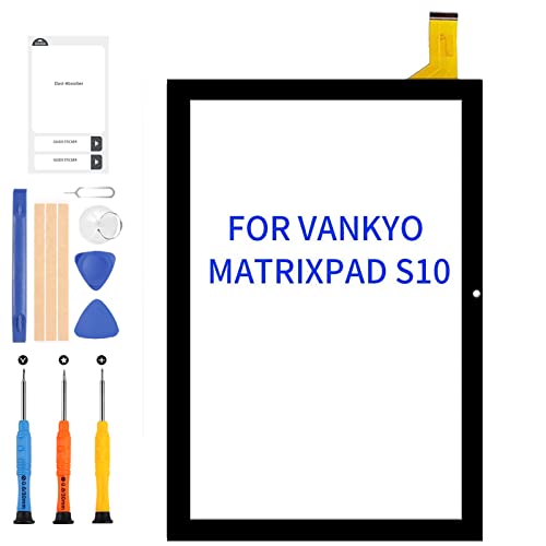 LADYSON Touchscreen-Digitizer für Vankyo Matrixpad S10 Bildschirm-Ersatz DP101831-F1-A Touch Panel Digitizer Tablet Vollglas Reparaturset mit kostenlosem Werkzeug von LADYSON