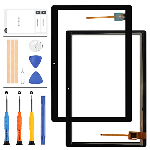 LADYSON Touchscreen für Lenovo Tab M10 TB-X505 TB-X505F TB-X505L TB-X505X Touch-Digitizer Sensor Vollglasscheibe Ersatzteil-Set (kein LCD) (schwarz) von LADYSON