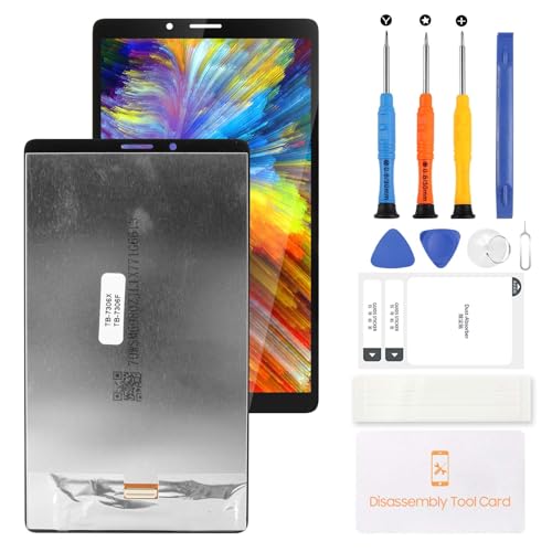LCD-Bildschirm für Lenovo Tab M7 3rd TB-7306F Ersatz Bildschirm TB-7306 TB-7306F LCD Display Touchscreen Digitizer Montage Reparaturteile mit Werkzeugen (7.0 Zoll Schwarz,Non fur TB-7306X) von LADYSON