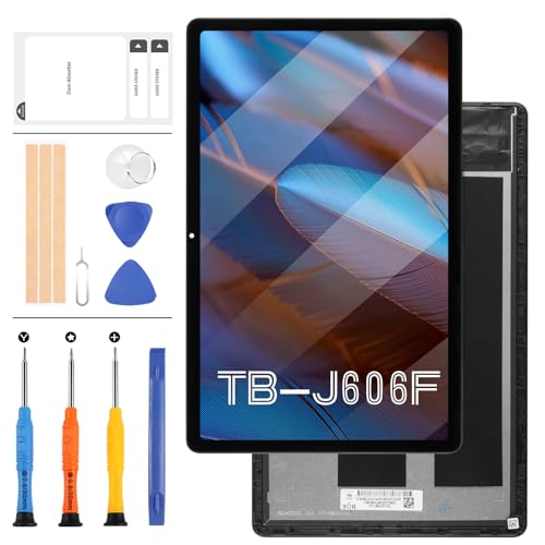 LCD-Bildschirm für Lenovo Tab P11 TB-J606F Bildschirm Ersatz für Lenovo Tab P11 Plus TB-J606N TB-J606 LCD Display Touchscreen Digitizer Montagesatz + Werkzeug (Schwarz mit Rahmen) von LADYSON