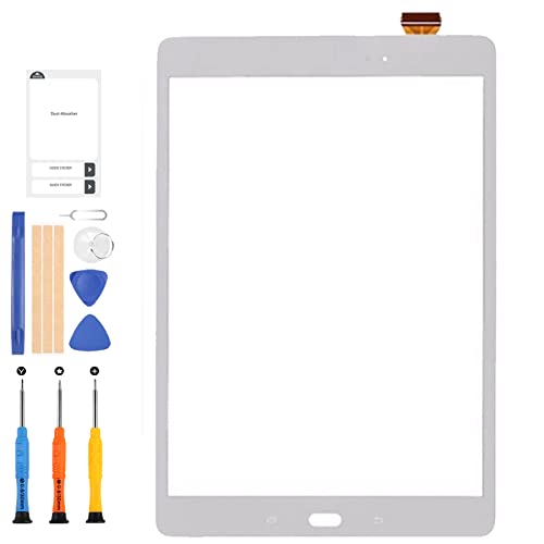 P550 Touchscreen Ersatz für Samsung Galaxy Tab A 9.7 P550 P501 P505 Digitizer Vollsensor Glas Panel Lens Part Kits mit gratis Werkzeug (nicht LCD) (weiß) von LADYSON