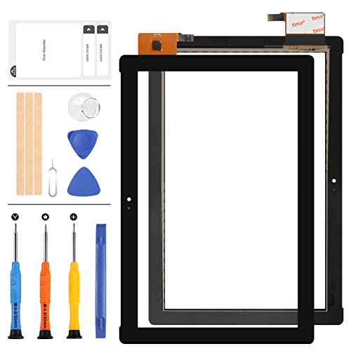 Touchscreen-Digitizer für Asus ZenPad 10 Z300M P00C, Ersatzteil, Vollglasscheibe, mit gratis Werkzeug (kein LCD) (schwarz) von LADYSON