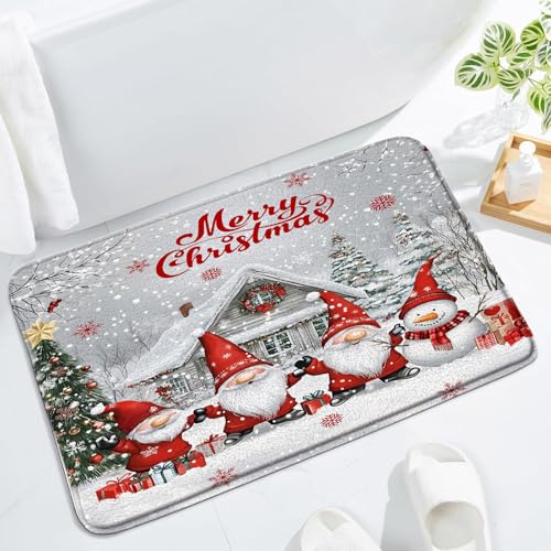 LAEDCIITI Badematte mit Weihnachtswichteln, roter Schneemann, Winter, schneebedeckter Tannenbaum, Schneeflocke, Weihnachtsbaum auf Ästen, grau, Urlaub, Frohes neues Jahr, Stoff-Badezimmervorhang-Set LAEDCIITI Badematte mit Weihnachtswichteln, roter Schneemann, Winter, schneebedeckter Tannenbaum, Schneeflocke, Weihnachtsbaum auf Ästen, grau, Urlaub, Frohes neues Jahr, Stoff-Badezimmervorhang-Set von LAEDCIITI