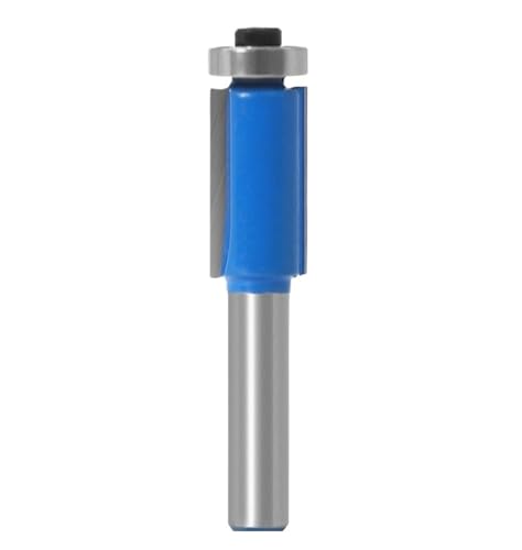 1/4 stücke Doppel Rand Gerade Messer 8mm Schaft Mit Lager Legierung Holzbearbeitung Fräser Computer Graviermaschine Trimmwerkzeug(8x12.7mm) von LAERNPU