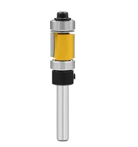 1 stück 1/4 6,35mm Doppellager Gerade Trim Router Bit Trimmen Messer Fräser Hartmetall Flush Holzbearbeitung(12.7x13mm) von LAERNPU