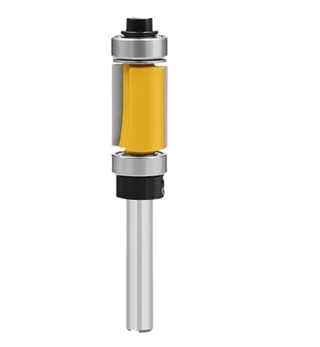1 stück 1/4 6,35mm Doppellager Gerade Trim Router Bit Trimmen Messer Fräser Hartmetall Flush Holzbearbeitung(12.7x19mm) von LAERNPU