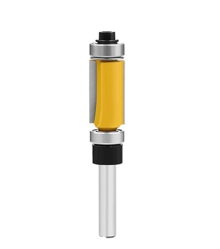 1 stück 1/4 6,35mm Doppellager Gerade Trim Router Bit Trimmen Messer Fräser Hartmetall Flush Holzbearbeitung(12.7x25.4mm) von LAERNPU