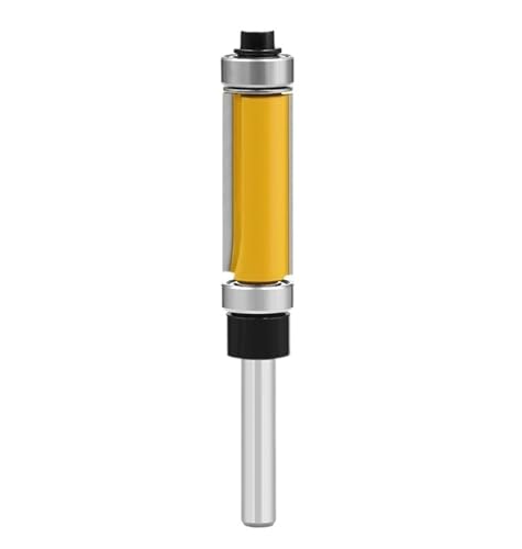1 stück 1/4 6,35mm Doppellager Gerade Trim Router Bit Trimmen Messer Fräser Hartmetall Flush Holzbearbeitung(12.7x31.7mm) von LAERNPU