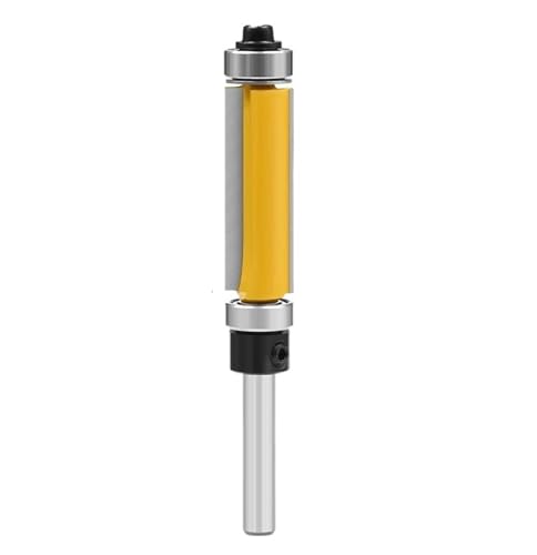 1 stück 1/4 6,35mm Doppellager Gerade Trim Router Bit Trimmen Messer Fräser Hartmetall Flush Holzbearbeitung(12.7x38.1mm) von LAERNPU