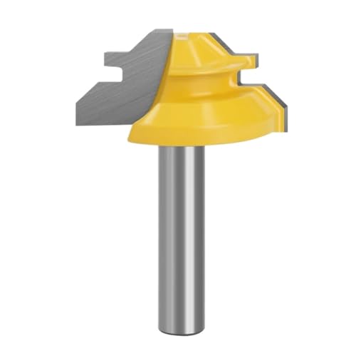 1 stück 8mm Schaft 45 Grad Schloss Gehrung Router Bit Zapfen Fräser Holzbearbeitung Werkzeug for Holz Werkzeuge Hartmetall legierung(8x34.9mm) von LAERNPU