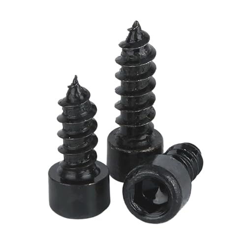 10/20/50 Stück schwarzer Kohlenstoffstahl M1.7 M2 M2.2 M2.3 M2.5 M2.6 selbstschneidende Modellschrauben mit Innensechskant(5mm,M2.3 (50pcs)) von LAERNPU