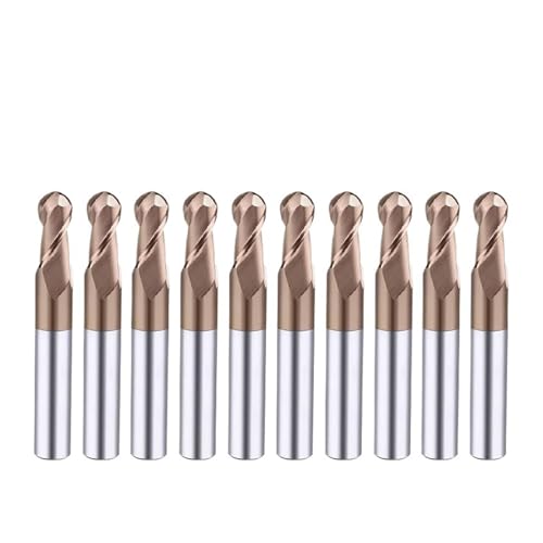 10 stücke HRC55 Kugelkopffräser Hartmetallfräser Fräser for Metallbearbeitung CNC-Drehmaschinenwerkzeuge Wolframstahlmühlenwerkzeuge(R1xD4x50L) von LAERNPU