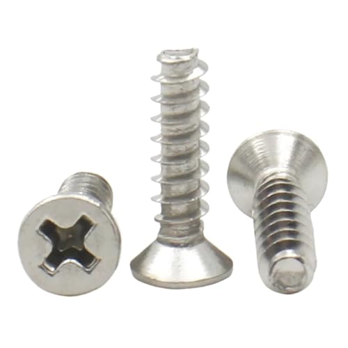100/200 STÜCKE 304 Edelstahl M2 M2.2 M2.3 M2.5 M2.6 Kreuzschlitz Senkkopf Flachschwanz Selbstschneidende Schraube(8mm,M2.3 (100PCS)) von LAERNPU