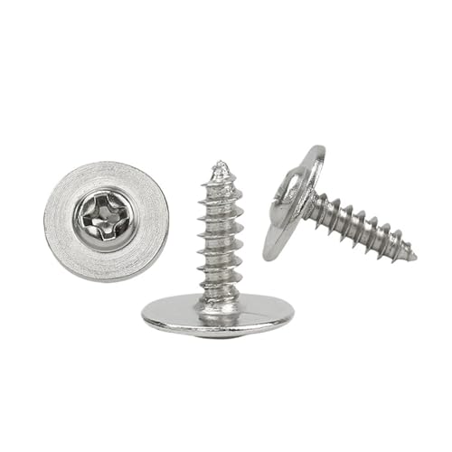 100 stücke M1.7 M2 M2.3 M2.6 M3 M4 PWA Kreuz Rundkopf Mit Unterlegscheibe Selbstschneidende Schraube Kohlenstoffstahl(5mm,M1.7) von LAERNPU