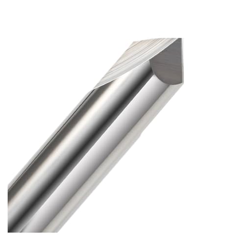 1pc Fase Hartmetall Fräser Entgraten Kanten V Router 90 Grad 3 Flöten Wolfram Vhm Anfasen Mühle(D10X75LX3F-60deg,Aluminum) von LAERNPU