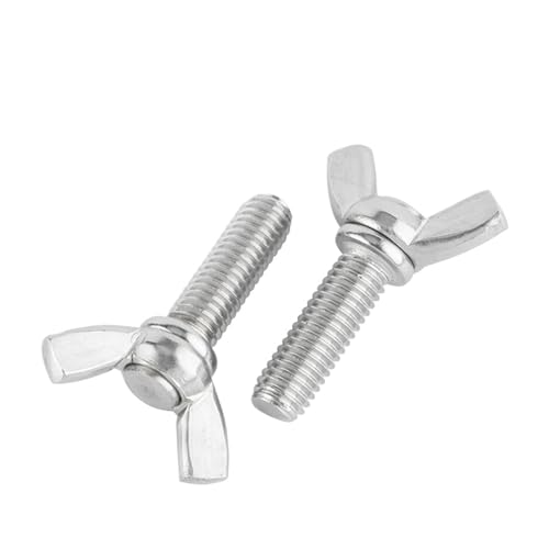 2 Stück M4 M5 M6 M8 316 Edelstahl Schmetterlingsschraube Flügelschraube Daumenflügelschraube Klaue Handfestschrauben(16mm,M5-2pcs) von LAERNPU