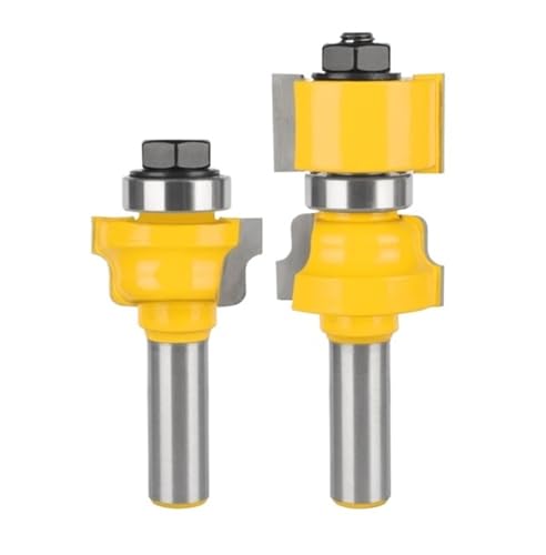 2 stücke Reversible Fenster Flügel Tür Bit Legierung Wolfram Hartmetall Cutter Holzbearbeitung Fräser for Holz Planfräser Router(8mm) von LAERNPU