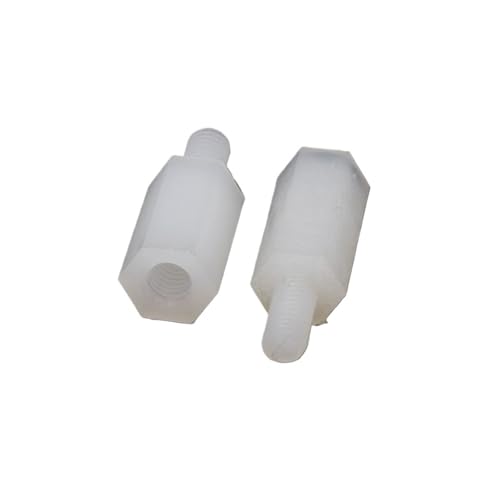 20 M3 M4 M5 Weiße Nylon Innensechskant Außengewinde Innengewinde Kreuzschlitz Flachkopf Zylinderkopfschraube(28mm,M4 (20pcs)) von LAERNPU