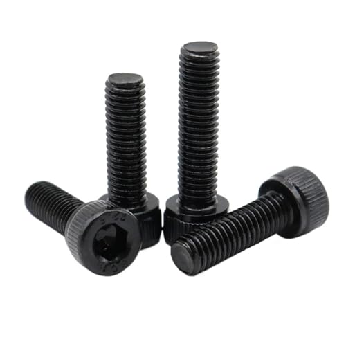 3/5 STÜCKE Klasse 12.9 M5 M6 M8 M10 M12 Schwarzer Kohlenstoffstahl Linksgewinde Innensechskantschraube Kreuzzahnschraube(3PCS,M10x40) von LAERNPU